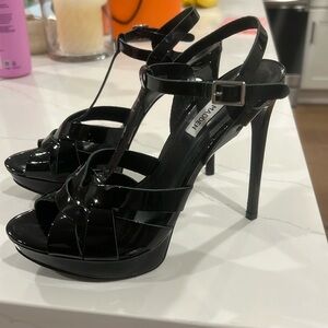 Faline heels steve madden black patent leather size 8.5